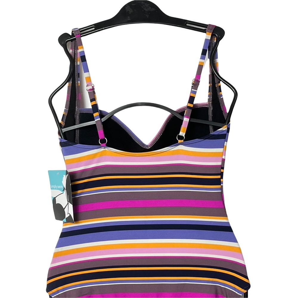 Simply Swim Multicolor Striped Twist One Piece - Picture 5 of 8
